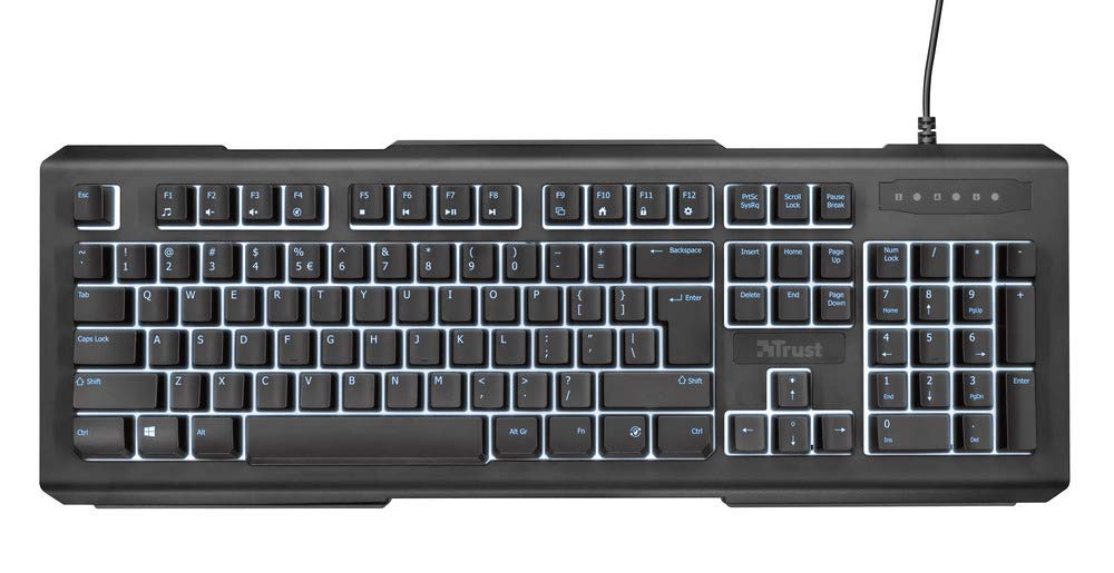 Trust Lito - Teclado Multimedia Con Fondo Luminoso, Color Negro Trust Lito - Teclado Multimedia Con Fondo Luminoso, Color Negro